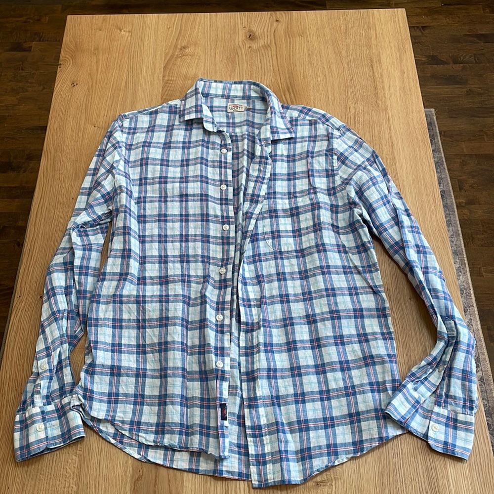 Faherty Mens Linen Button Down